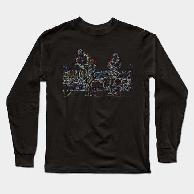 bmx Long Sleeve T-Shirt by rickylabellevie